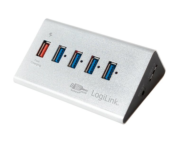 HUB USB3.0 LogiLink 4-Portas+ 1 FastCharge 1